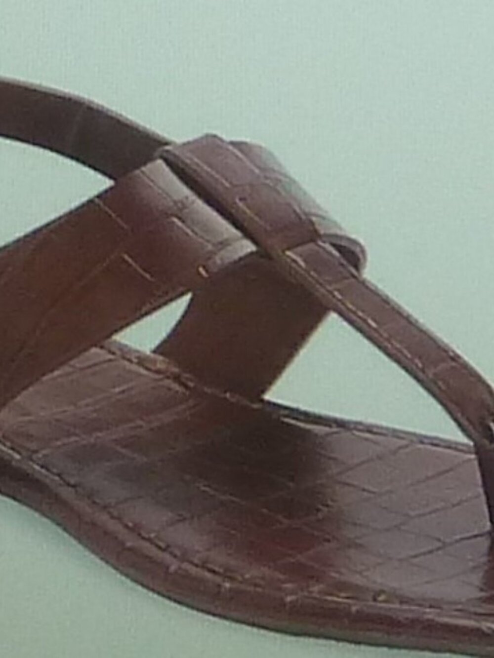 a.n.a Kate T-Strap Flat Sandals Cognac Casual Thong Size 9M